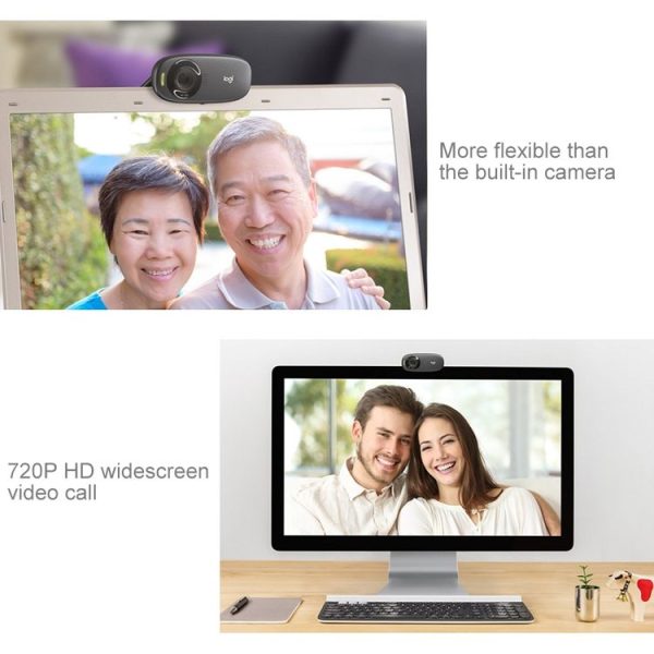 Logitech HD Webcam C310 Easy and Clear HD 720p Video Call (Black) - Image 7