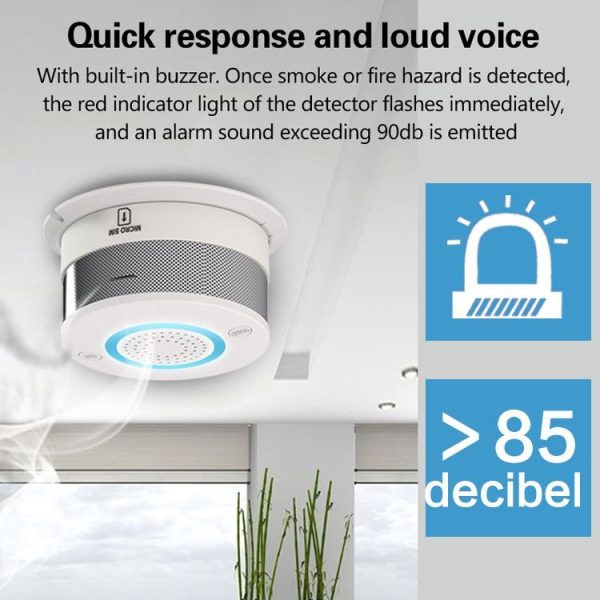 PA-438W DC 5V WiFi Smoke & Temperature Alarm Detector - Image 9