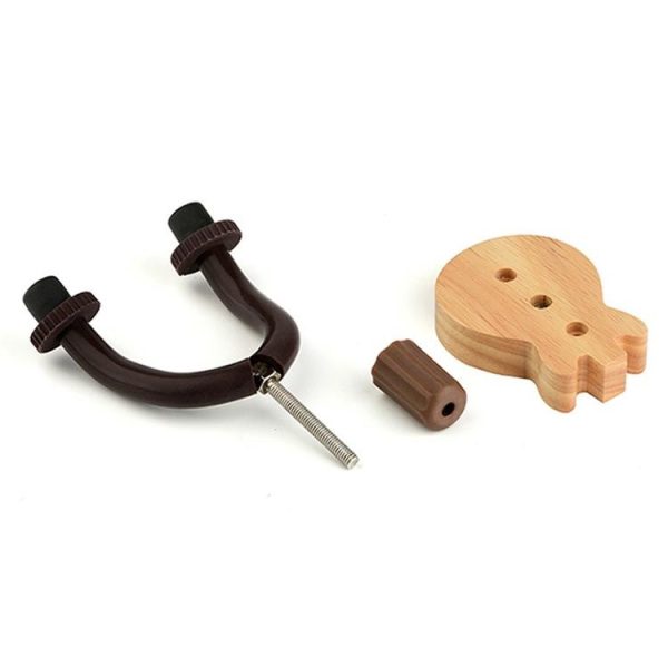 Deep Wood Grain Guitar Ukulele Wood Wall Hook - Image 4