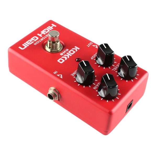 KOKKO KH8 Guitar High Gain Distortion Effects Pedal, Adjustable High and Low Frequency (Red) - Image 4