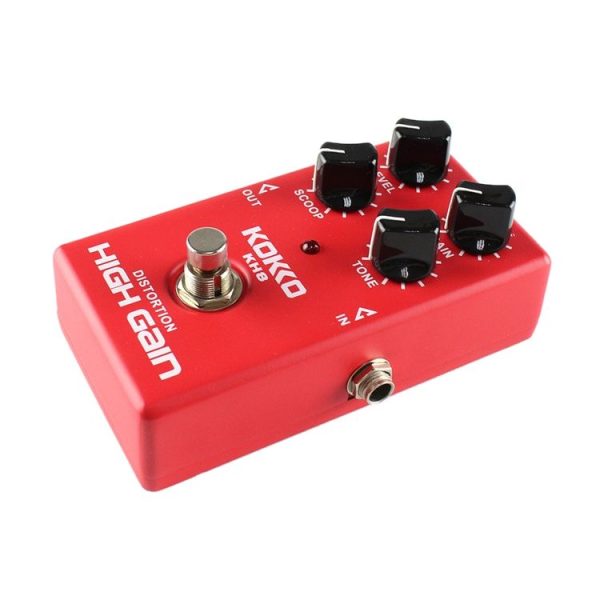 KOKKO KH8 Guitar High Gain Distortion Effects Pedal, Adjustable High and Low Frequency (Red) - Image 5