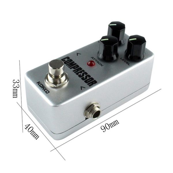 KOKKO FCP2 Mini Electric Guitar Monoblock Compressor Effects Pedal (Grey) - Image 7