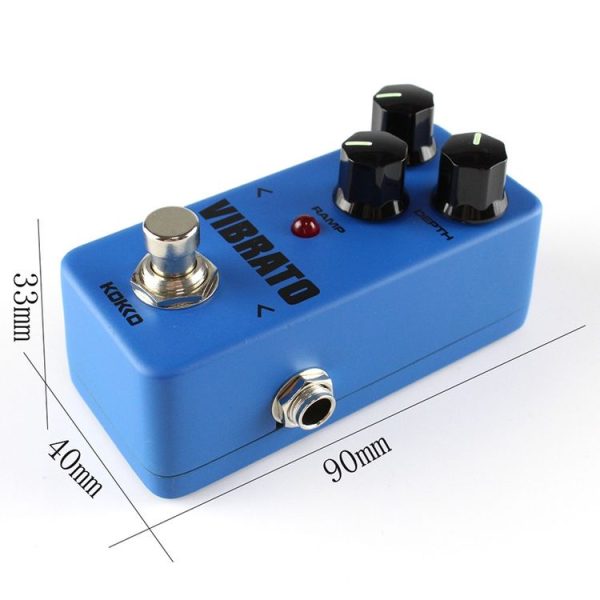 KOKKO FVB2 Mini Electric Guitar Monoblock Vibrato Effects Pedal (Blue) - Image 6