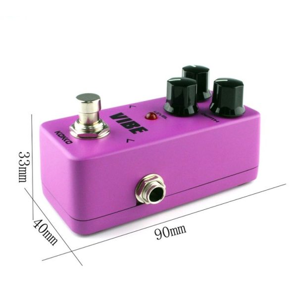 KOKKO FUV2 Mini Electric Guitar Analog Rotating Speaker Monoblock Effects Pedal (Magenta) - Image 7