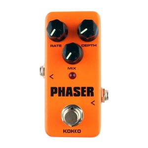 KOKKO FPH2 Mini Electric Guitar Analog Phaser Monoblock Effects Pedal (Orange)