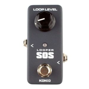 KOKKO FLP2 Mini SOS Looper Guitar Loop Recording Monoblock Effects Pedal (Black)