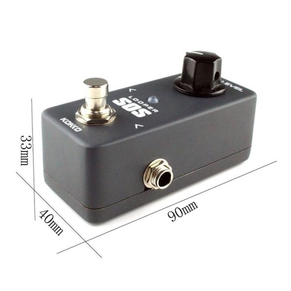 KOKKO FLP2 Mini SOS Looper Guitar Loop Recording Monoblock Effects Pedal (Black) - Image 7