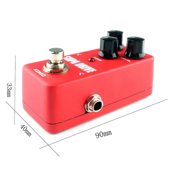 KOKKO FOD5 Mini Electric Guitar Overload Monoblock Effects Pedal (Red) - Image 7