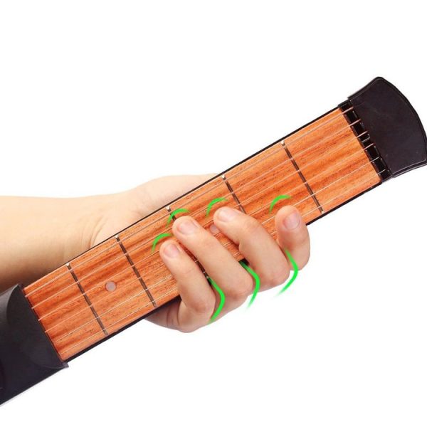 6 Fret Portable Pocket Guitar Practice Tool Gadget for Beginner Chord Fingering Practice Tool - Image 2