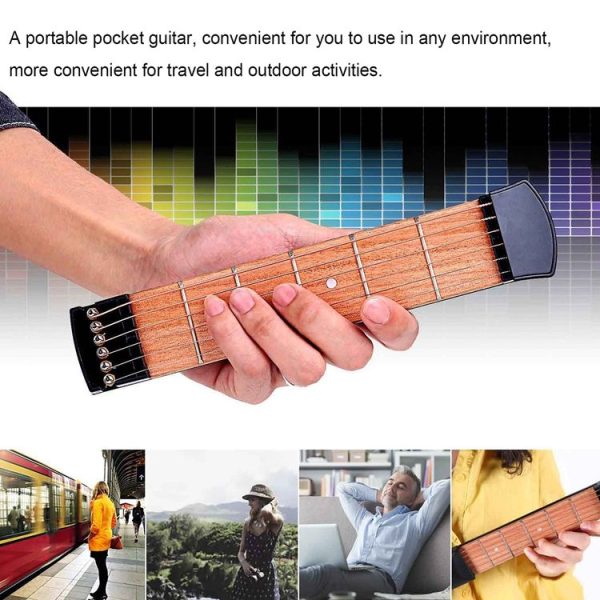 6 Fret Portable Pocket Guitar Practice Tool Gadget for Beginner Chord Fingering Practice Tool - Image 8