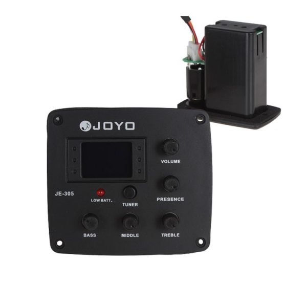 JOYO JE-305 Guitar Pickup 4-Band EQ Preamp Tuner Pickup Equalizer with Tuning Function (Black) - Image 2