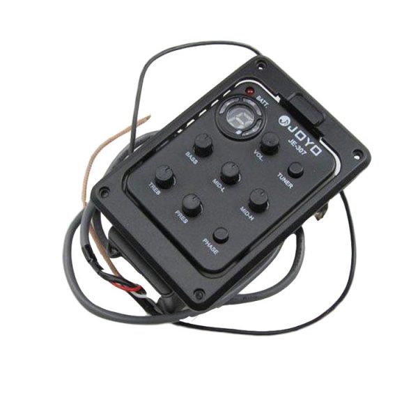 JOYO JE-307 Guitar Pickup 5-Band Equalizer Folk Guitar EQ Acoustic guitarra Pickup Preamp Electric Digital Tuner (Black) - Image 5