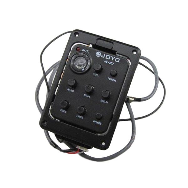 JOYO JE-307 Guitar Pickup 5-Band Equalizer Folk Guitar EQ Acoustic guitarra Pickup Preamp Electric Digital Tuner (Black) - Image 6