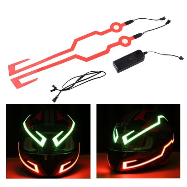 MB-MHL002 Motorcycle Modification Accessories Universal Pasteable Helmet Light Strip (Red)