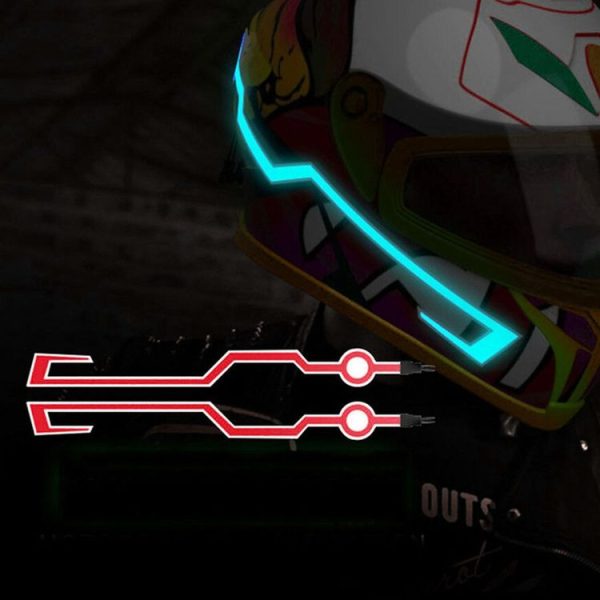 MB-MHL002 Motorcycle Modification Accessories Universal Pasteable Helmet Light Strip (Red) - Image 10