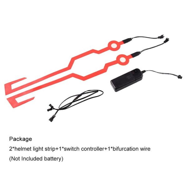 MB-MHL002 Motorcycle Modification Accessories Universal Pasteable Helmet Light Strip (Red) - Image 8