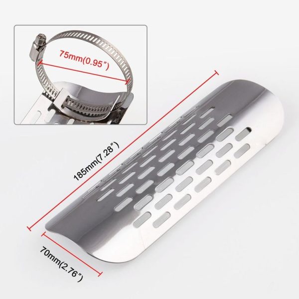 MB-EX014-S Motorcycle Modification Accessories Iron 75mm Exhaust Pipe Heat Shield for Kawasaki - Image 4