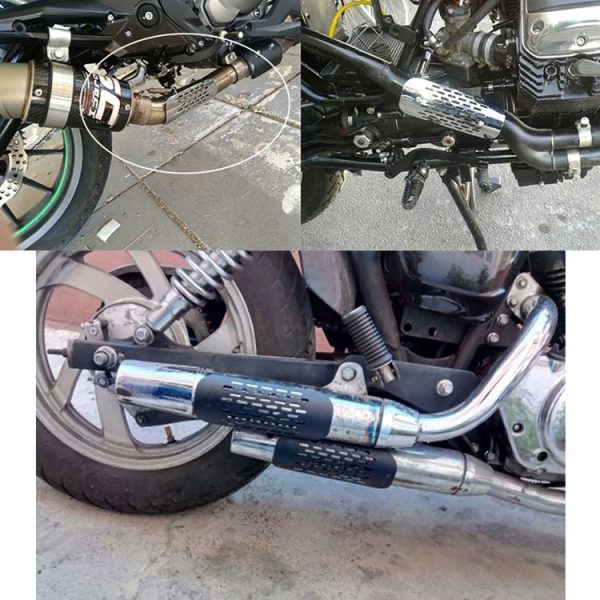 MB-EX014-S Motorcycle Modification Accessories Iron 75mm Exhaust Pipe Heat Shield for Kawasaki - Image 6