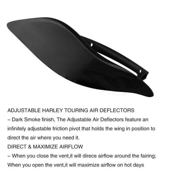 MB-OT360 2 PCS Adjustable Air Deflectors Side Wings Fairing Side Cover Shield for for 2014-2019 Harley Davidson Touring Electra / Street / Tri Glide / CVO - Image 5