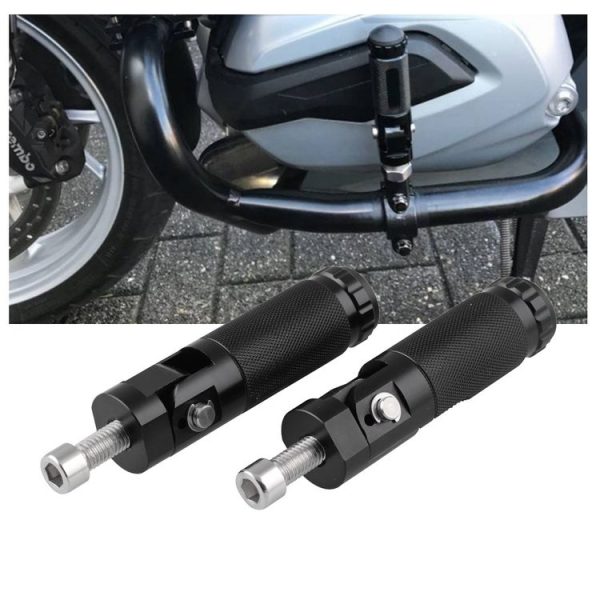 MB-BF006-BK 2 PCS Universal Motorcycle Motor Bike Folding Footrests Footpegs Foot Rests Pegs Rear Pedals Set