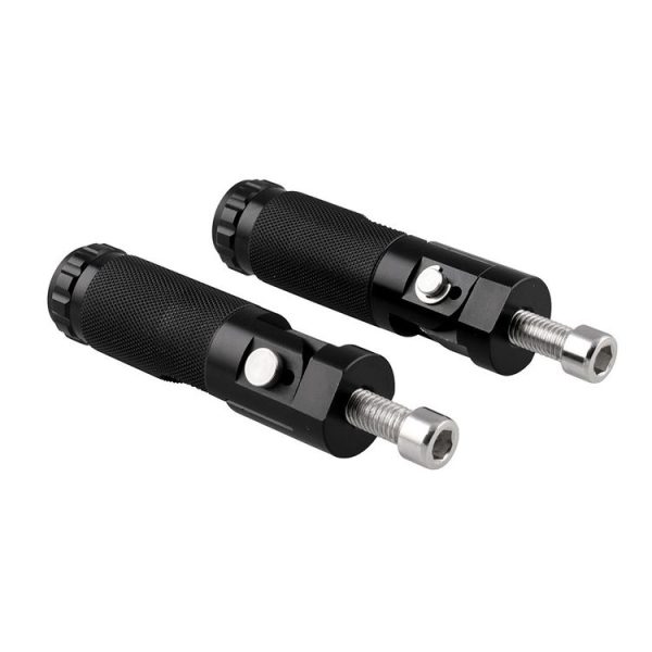 MB-BF006-BK 2 PCS Universal Motorcycle Motor Bike Folding Footrests Footpegs Foot Rests Pegs Rear Pedals Set - Image 2