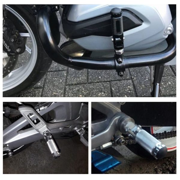 MB-BF006-BK 2 PCS Universal Motorcycle Motor Bike Folding Footrests Footpegs Foot Rests Pegs Rear Pedals Set - Image 5