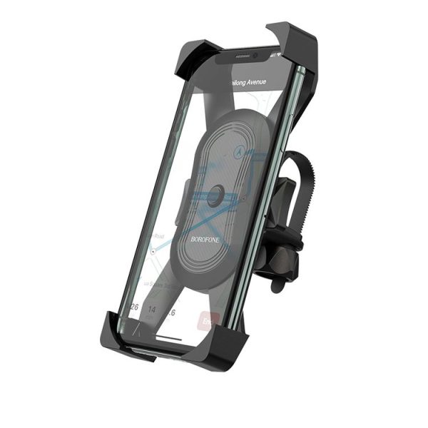 Borofone BH15 Le Tour One-button Universal Mobile Phone Holder for Motorcycle / Bike, Suitable for 3.7-6.5 inch Mobile Phone (Black) - Image 7