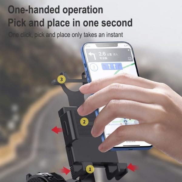 M2 Motorcycle Fixed Anti-shake Mobile Phone Holder For 4.7-6.7 inch Mobile Phone - Image 3