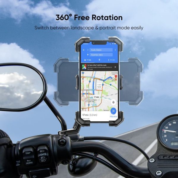 JOYROOM JR-ZS288 Motorcycle Mobile Phone Mount Holder (Black) - Image 2