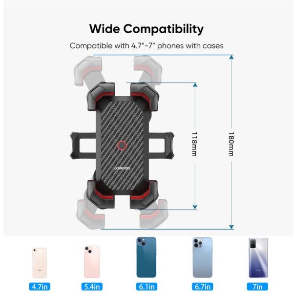JOYROOM JR-ZS288 Motorcycle Mobile Phone Mount Holder (Black) - Image 4