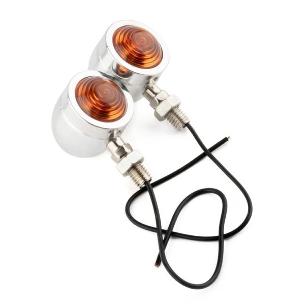 1 Pair KC801 12V Modified Universal Motorcycle LED Turn Signal (Silver) - Image 4