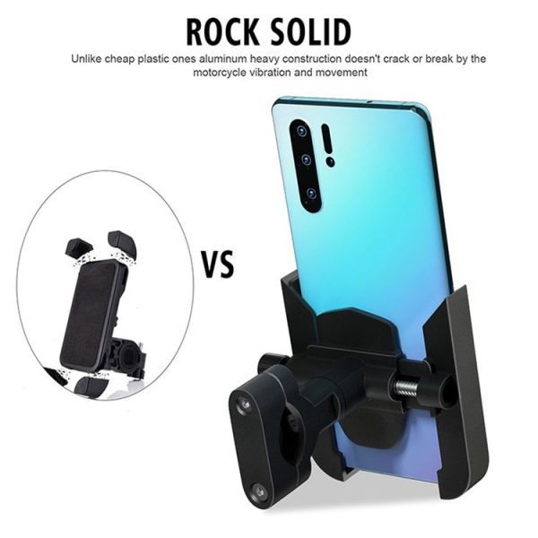 CS-1068A1 Motorcycle Aluminum Alloy Mobile Phone Holder Bracket, Handlebar Version (Black) - Image 5