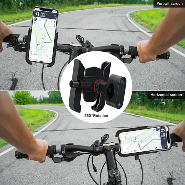 CS-1068A1 Motorcycle Aluminum Alloy Mobile Phone Holder Bracket, Handlebar Version (Black) - Image 6