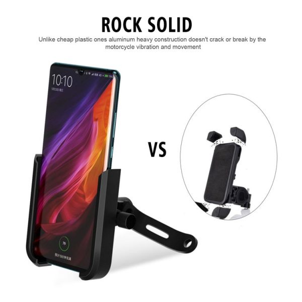 CS-1068B1 Motorcycle Aluminum Alloy Mobile Phone Holder Bracket, Mirror Holder Version (Black) - Image 6