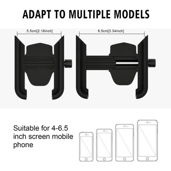 CS-1068B1 Motorcycle Aluminum Alloy Mobile Phone Holder Bracket, Mirror Holder Version (Black) - Image 7
