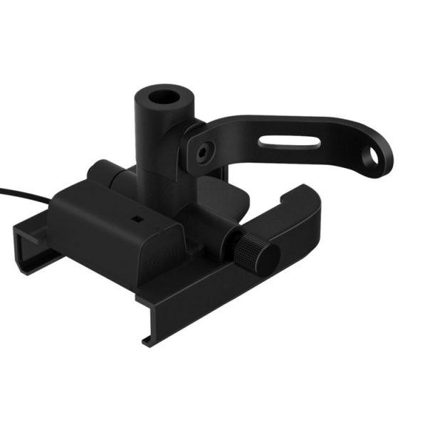 CS-1068D1 Motorcycle Aluminum Alloy Mobile Phone Holder Bracket with Charging Function, Mirror Holder Version (Black) - Image 3