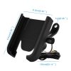 CS-1068D1 Motorcycle Aluminum Alloy Mobile Phone Holder Bracket with Charging Function, Mirror Holder Version (Black) - Image 4