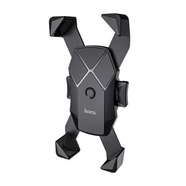 Hoco CA58 Light Ride One-button Bicycle Motorcycle Universal Mobile Phone Holder Bracket (Black) - Image 2