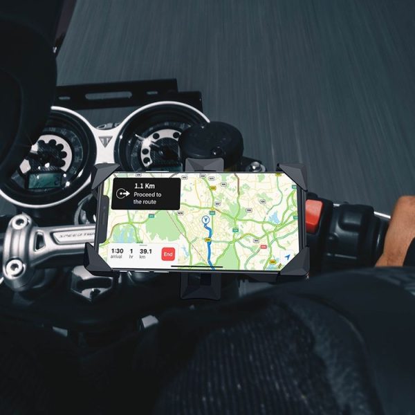 Hoco CA58 Light Ride One-button Bicycle Motorcycle Universal Mobile Phone Holder Bracket (Black) - Image 8