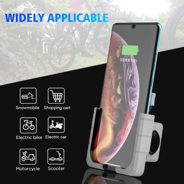 CS-1065A2 Motorcycle Aluminum Alloy Mobile Phone Holder Bracket, Handlebar Version (Silver) - Image 4
