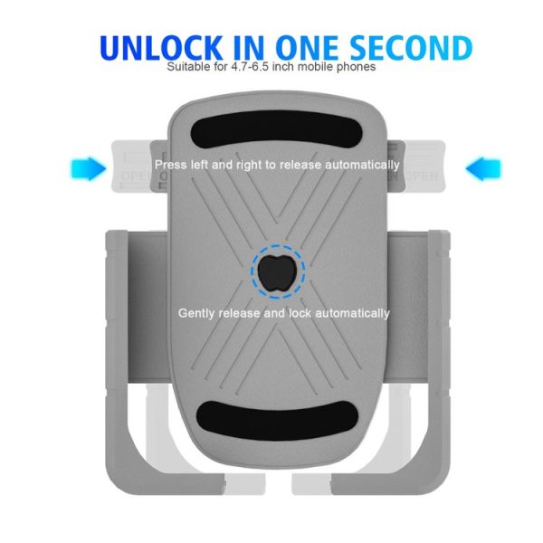 CS-1065A2 Motorcycle Aluminum Alloy Mobile Phone Holder Bracket, Handlebar Version (Silver) - Image 6