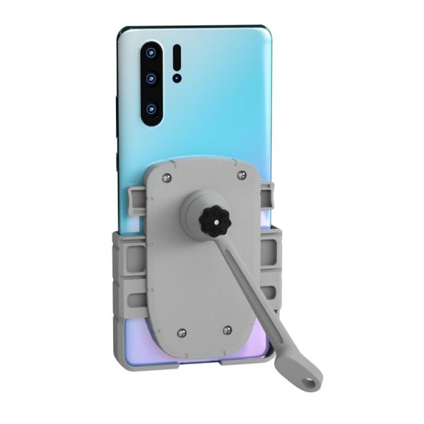 CS-1065B2 Motorcycle Aluminum Alloy Mobile Phone Holder Bracket, Mirror Holder Version (Silver) - Image 2