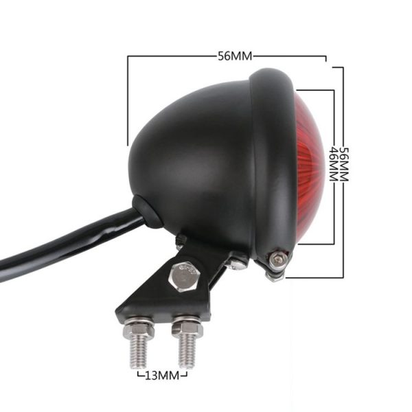 Speedpark 12V Motorcycle Modified Tail Light Brake Light for Harley (Silver+Red) - Image 3