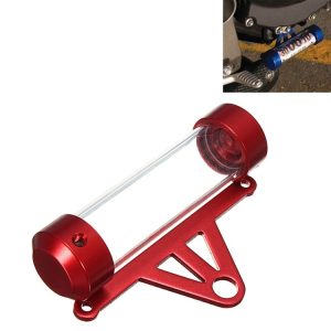 MP1001 Motorcycle Paper Car License Plate Placement Tube Waterproof Motorcycle Tax Tube Cylindrical Disc Paper Holder Air Vehicle License Plate Frame for Motorcycles (Red)