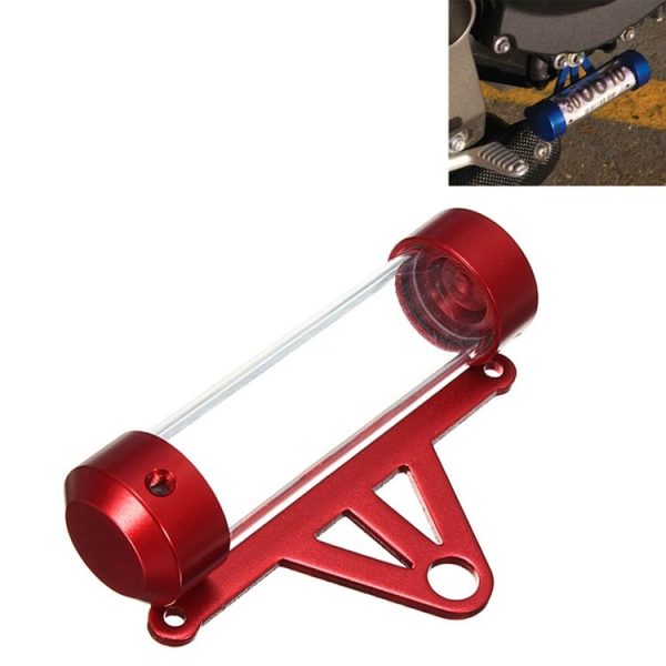 MP1001 Motorcycle Paper Car License Plate Placement Tube Waterproof Motorcycle Tax Tube Cylindrical Disc Paper Holder Air Vehicle License Plate Frame for Motorcycles (Red)