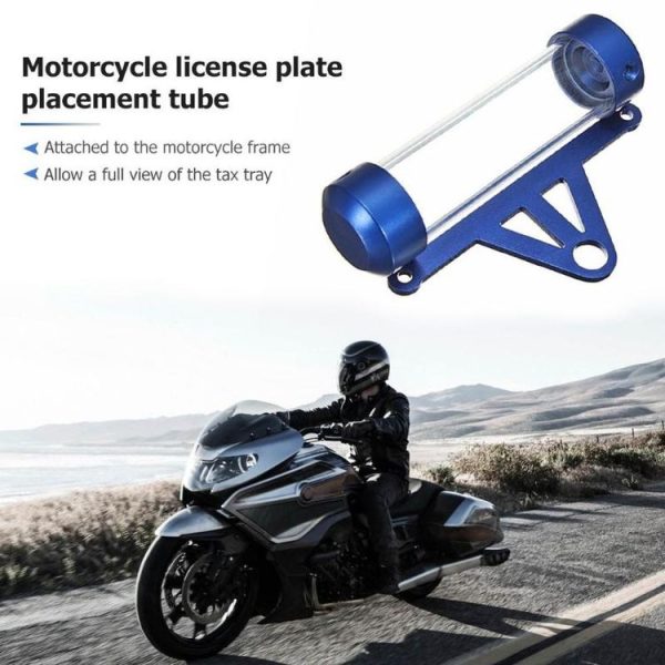 MP1001 Motorcycle Paper Car License Plate Placement Tube Waterproof Motorcycle Tax Tube Cylindrical Disc Paper Holder Air Vehicle License Plate Frame for Motorcycles (Red) - Image 7