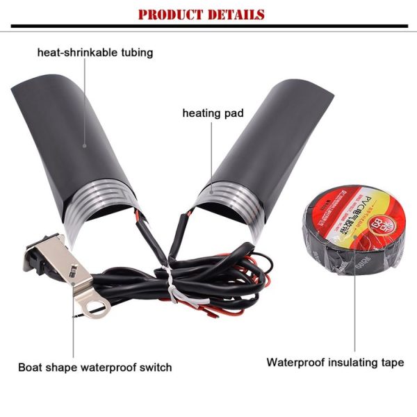 CS-054B1 Third Generation Motorcycle Modified Electric Heating Hand Cover Heated Grip Handlebar - Image 2