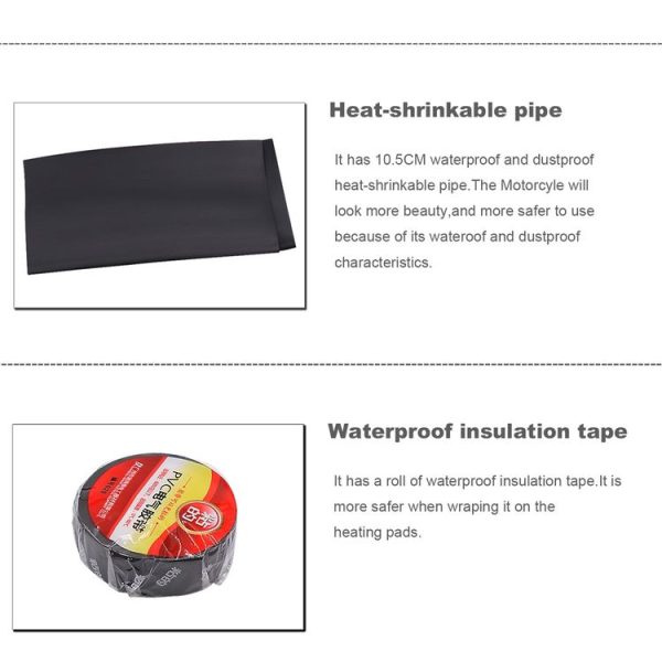 CS-054B1 Third Generation Motorcycle Modified Electric Heating Hand Cover Heated Grip Handlebar - Image 4