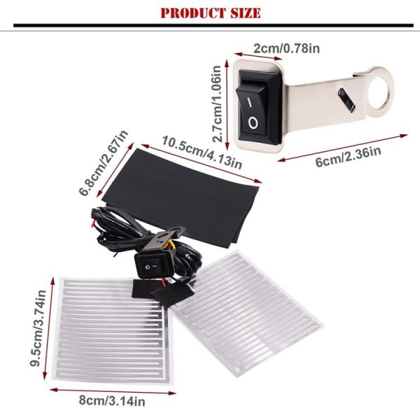 CS-054B1 Third Generation Motorcycle Modified Electric Heating Hand Cover Heated Grip Handlebar - Image 5
