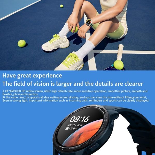 Original Xiaomi Watch Color 2 1.43 inch AMOLED Screen 5 ATM Waterproof, Support Heart Rate Monitor / GPS / 117 Sports Modes / NFC (Black) - Image 3
